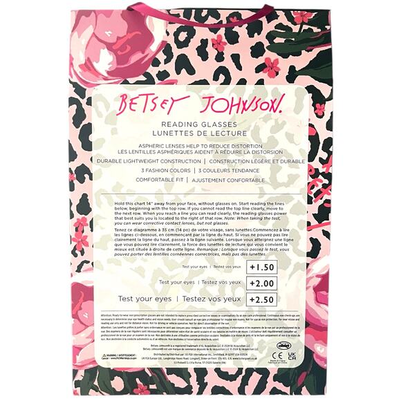 Betsey Johnson +1.50 Reading Glasses Readers 3 Pack Set Cat Eye Tortoise Maroon - Picture 2 of 8